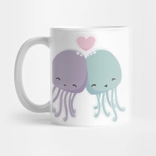 Kawaii cute jellyfish love Mug